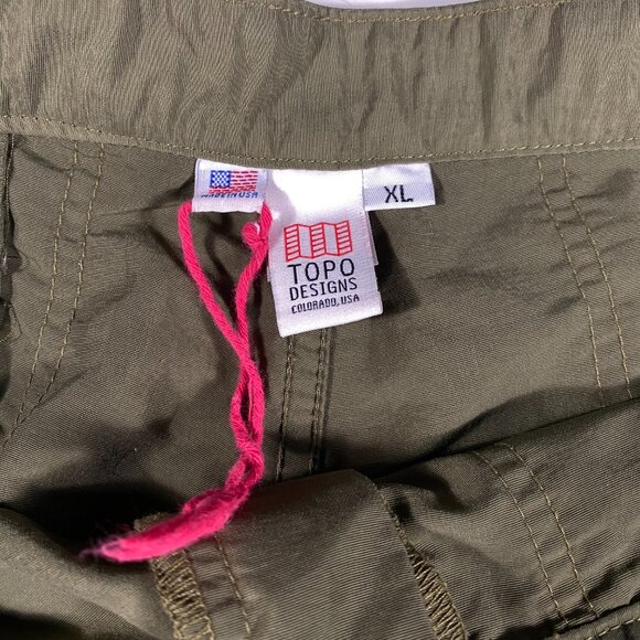 Topo Designs Belted Mountains Shorts Size XL 36x7 Green - Picture 3 of 10